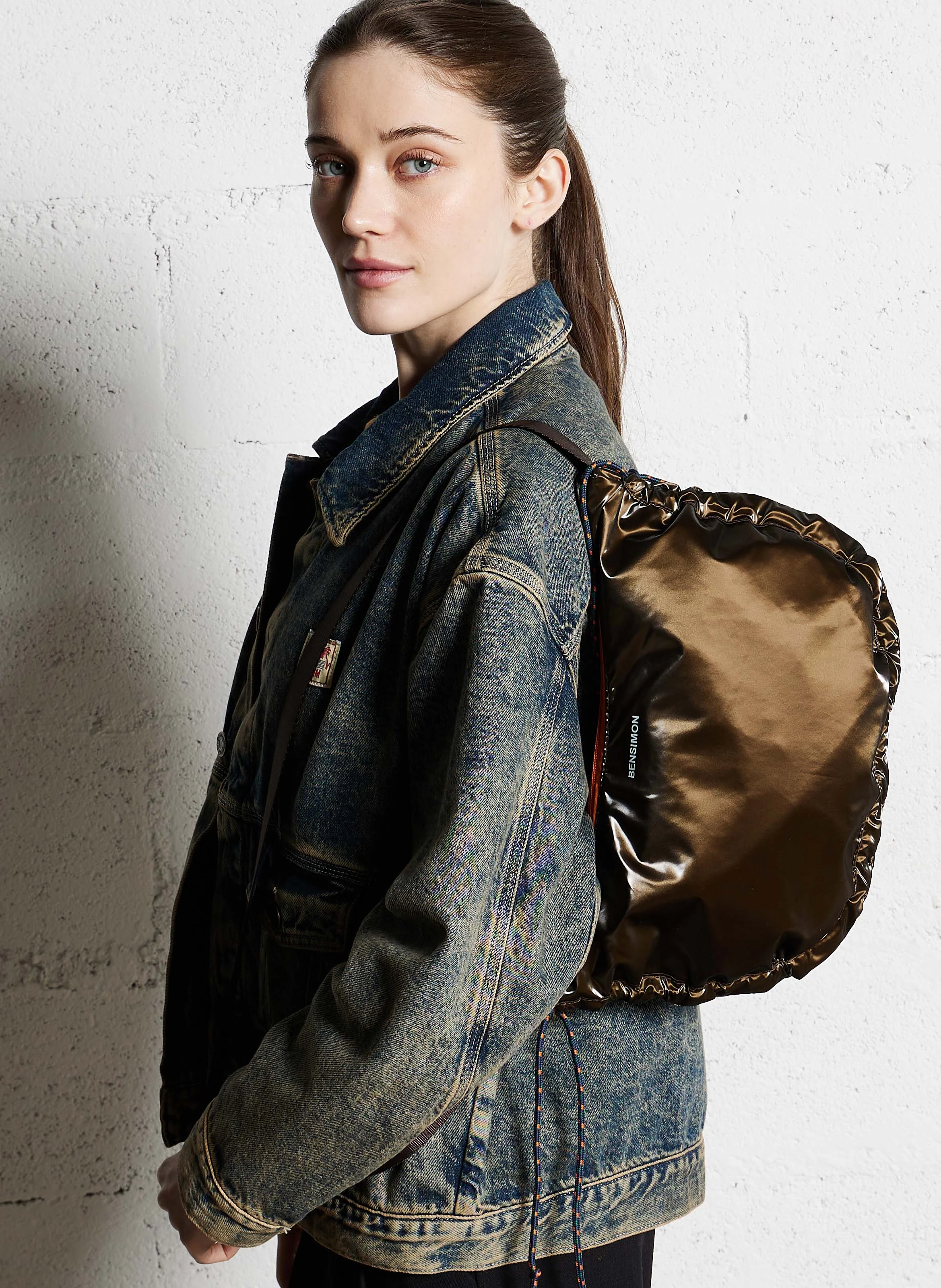 Sac à bandoulière demi-lune | Marron