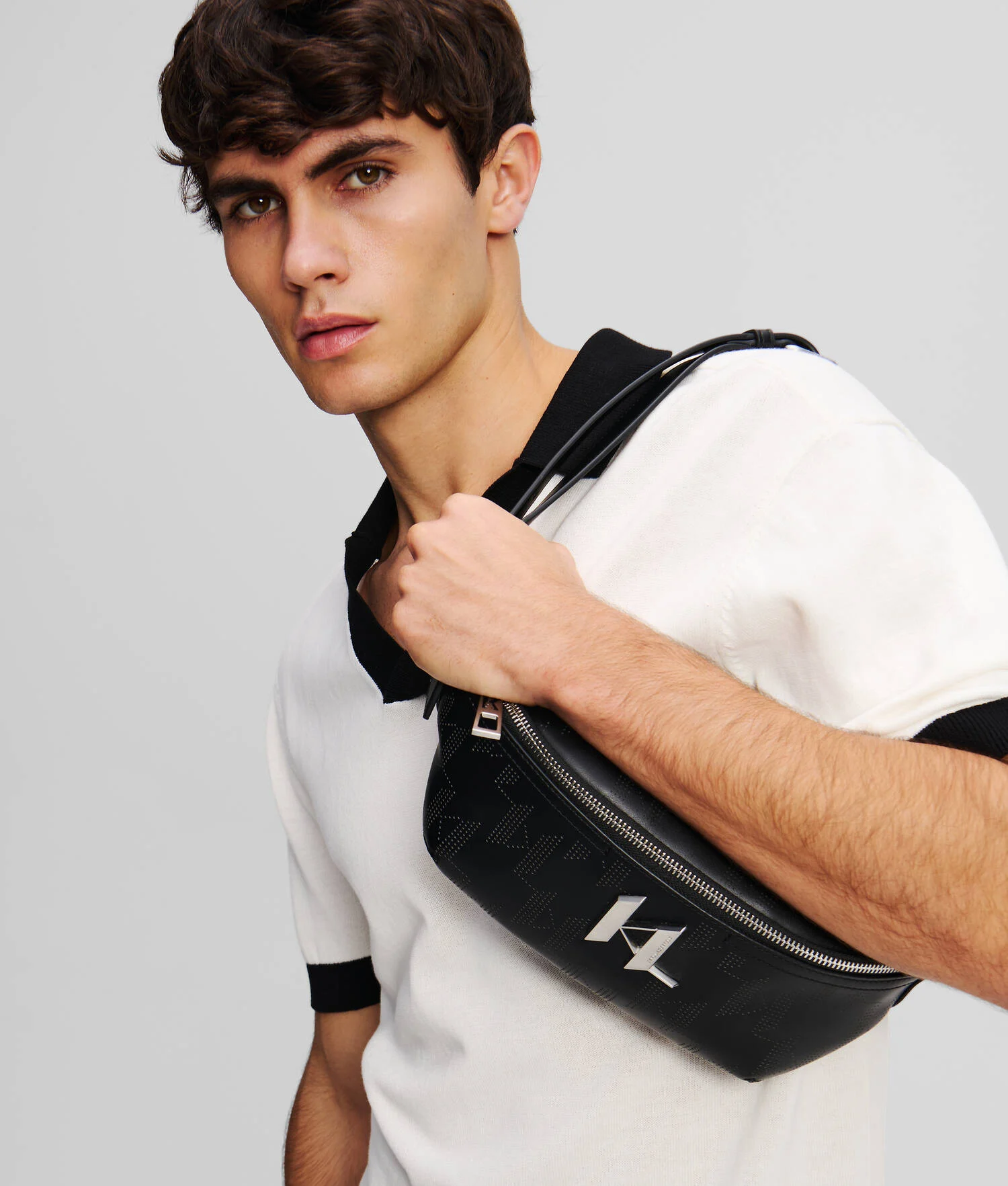SAC À CEINTURE PERFORÉ K/PLAK - Noir