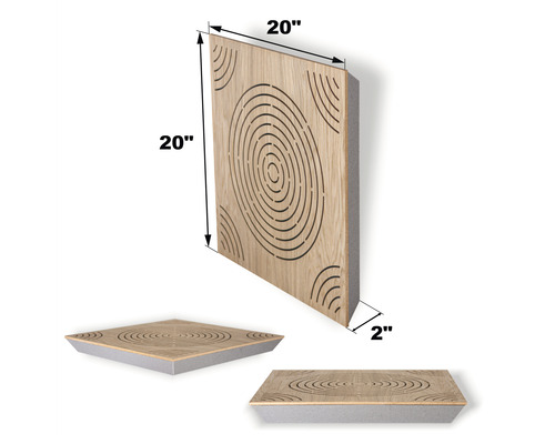CIRCULO akoestisch paneel bruin 500 x 500 x 57 mm