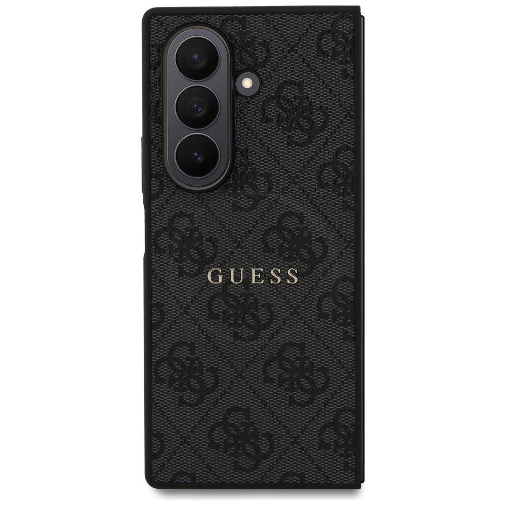 Samsung Galaxy Z Fold7 Leder Hardcase Hülle 4G Classic Logo MagSafe-Modul (GUHMZFD7P4MSEGCK) - Schwarz