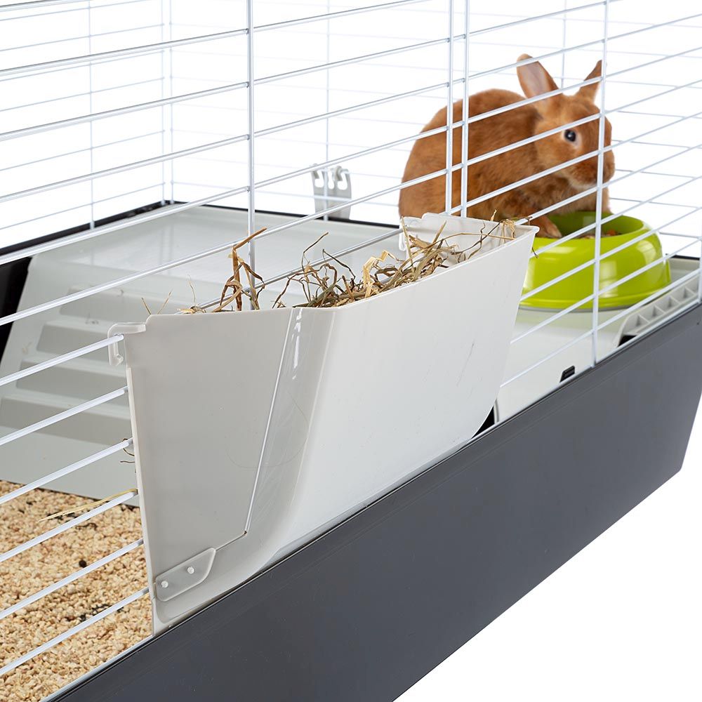 Ferplast cage pour rongeurs casita 120 pour lapins, cochons d'inde, cochons d'inde, en métal, accessoires inclus : mangeoire,