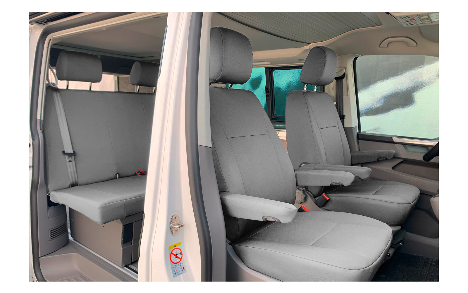 DriveDressy Sitzbezüge Ford Nugget (ab 2019) 3er Rückbank
