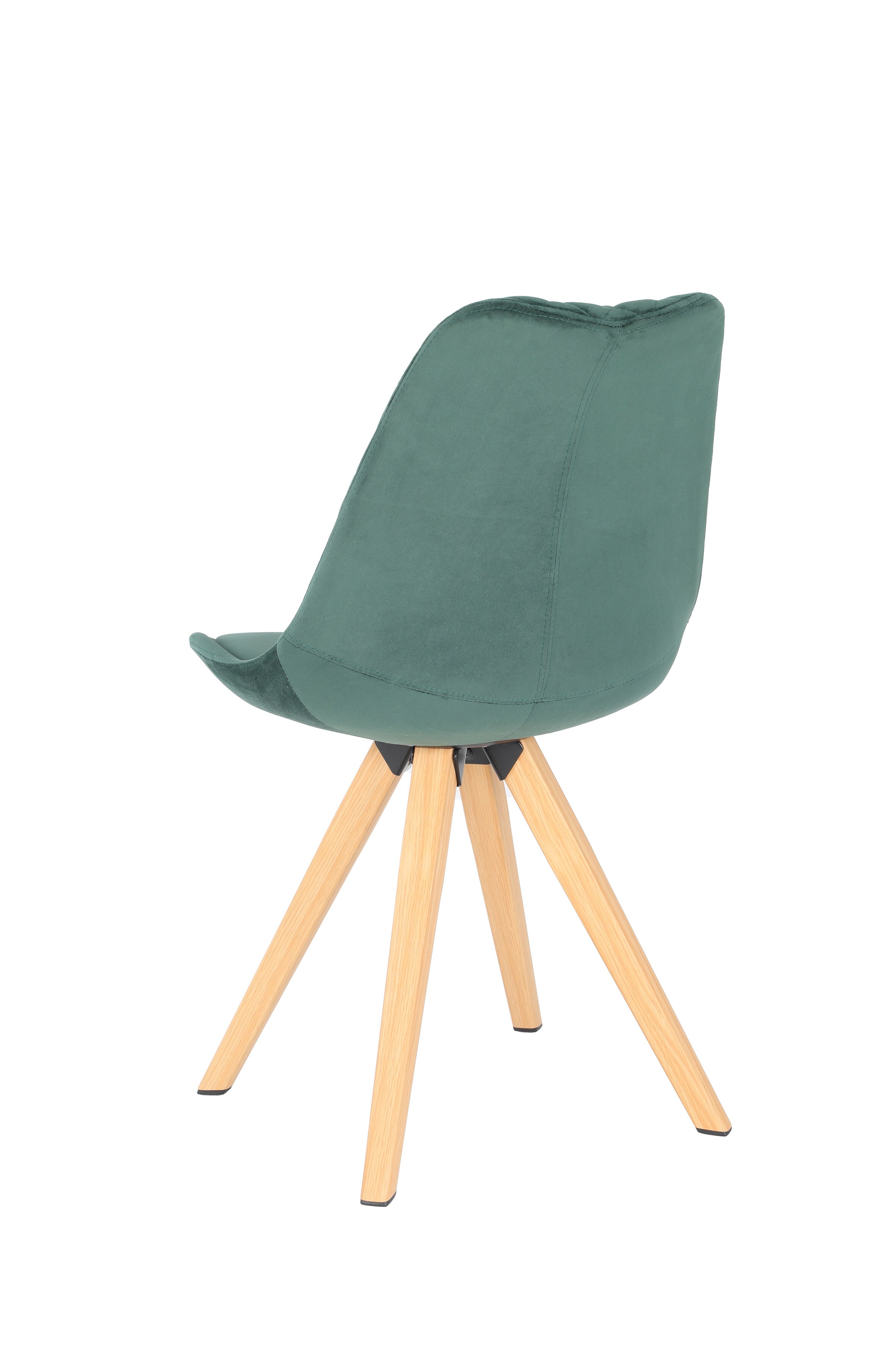 byLIVING Esszimmerstuhl ARIK, 2er Set, Samtbezug dunkelgrün, Gestell Eiche-Optik