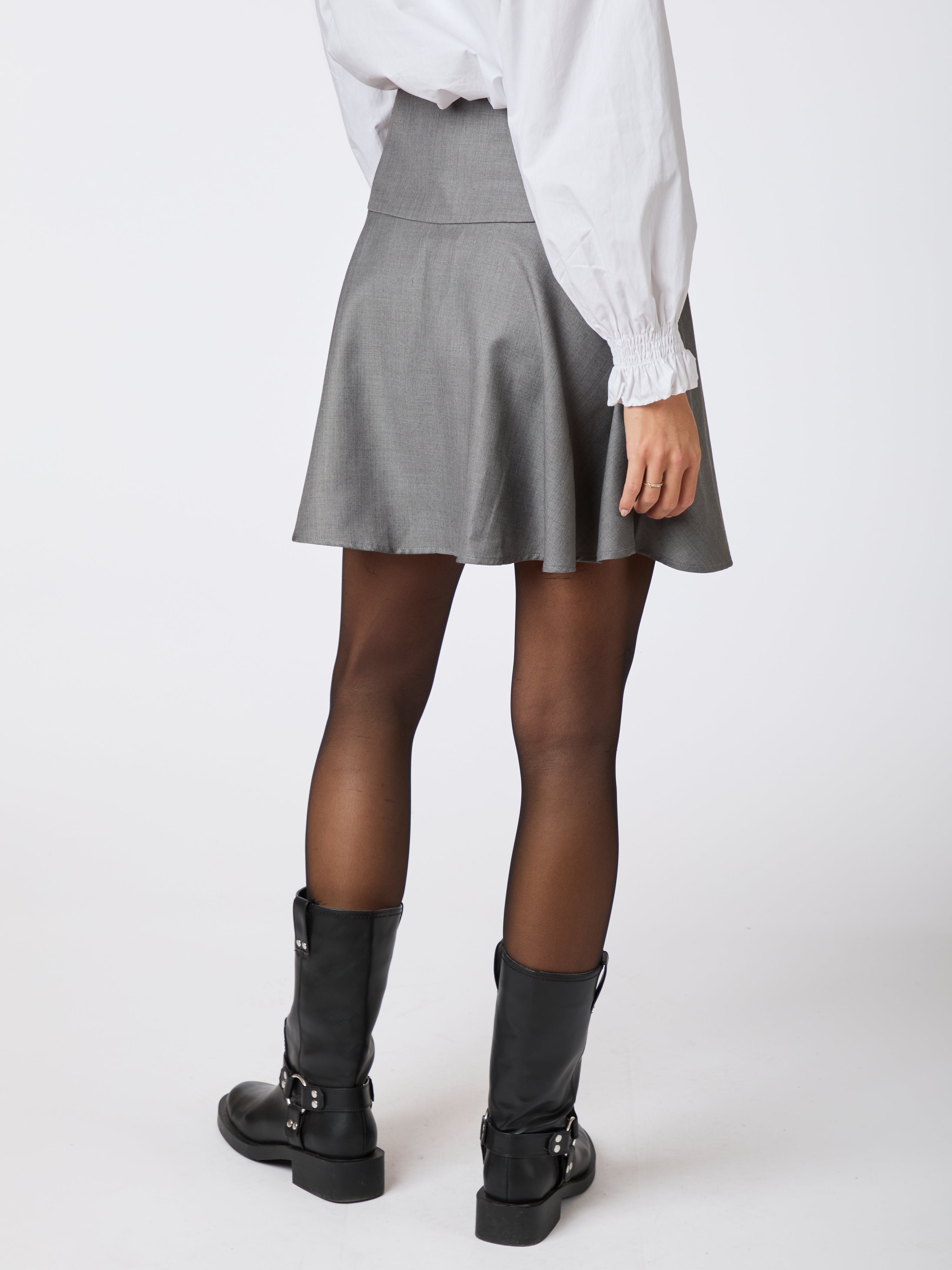 Neo Noir  Pamelo nederdel - Dark Grey Melange