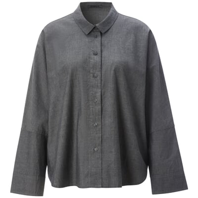 Damen-Bluse meliert, Grau