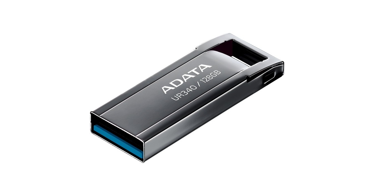 ADATAUR340 128 GB usb-stick  (nikkel, USB-A 3.2 Gen 1)