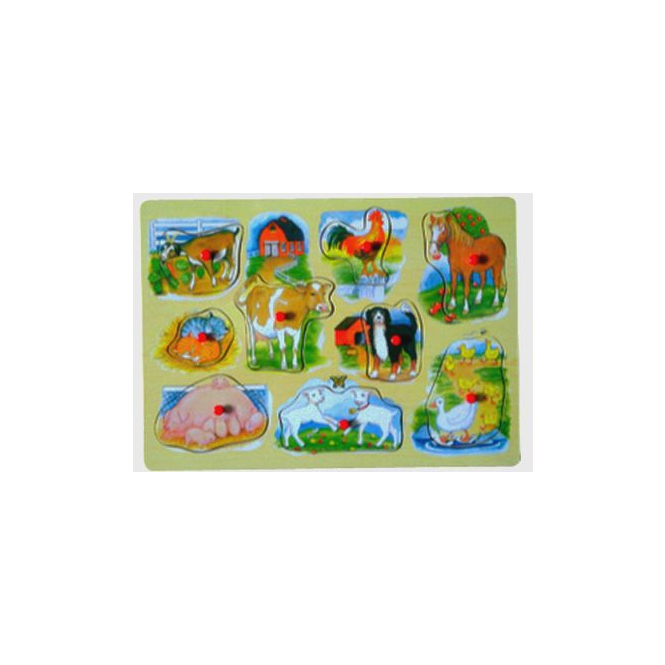 Besttoy - Holz-Puzzle - Farmtiere - 9 Teile