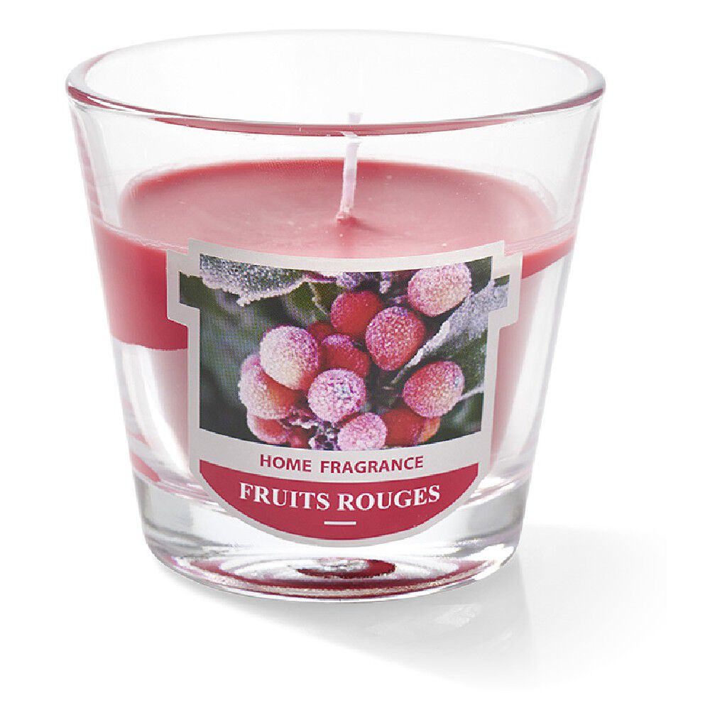 Bougie parfumée dans verre senteur fruits rouges 25H