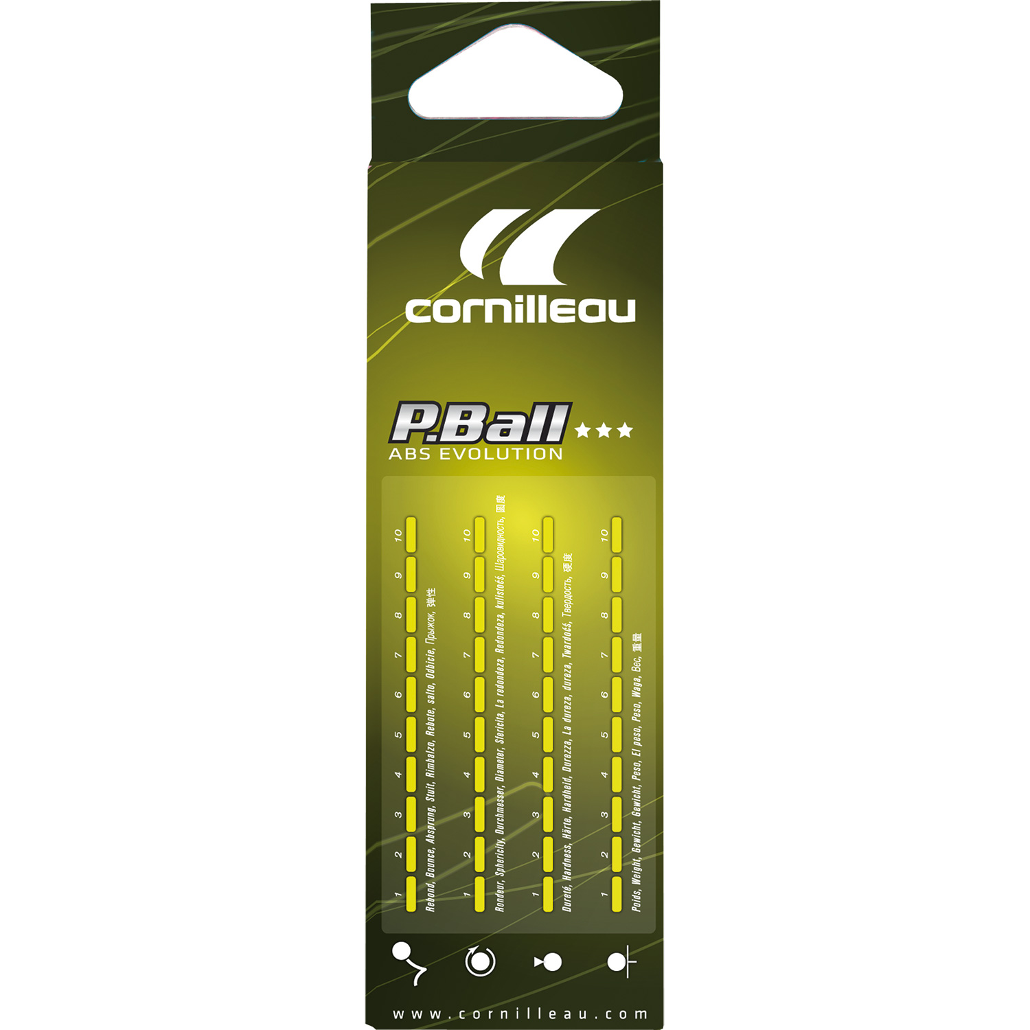 Cornilleau P-ball set van 3 tafeltennisballen