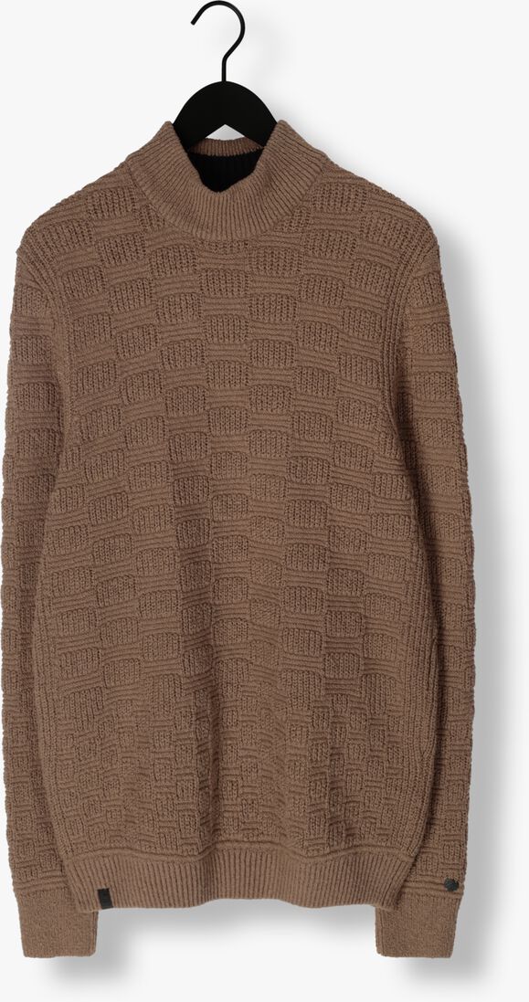 CAST IRON bruine cast iron coltrui mock neck cotton soft boucle turtle
