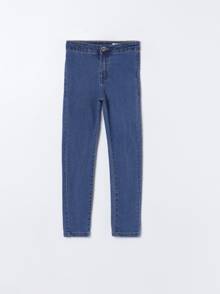 Calça jeans skinny básica - Azul-marinho