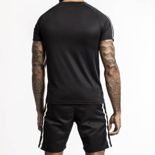 Short A Bande Diamond Noir Jaune