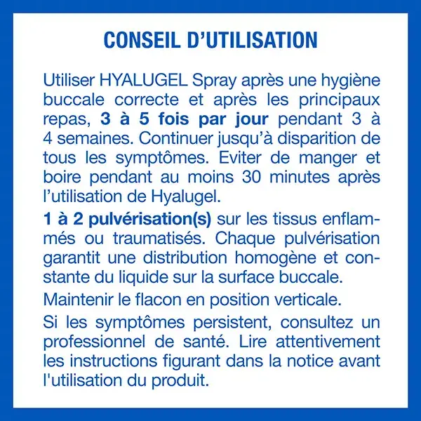 Spray bucal Hyalugel para aftas e feridas menores 20ml