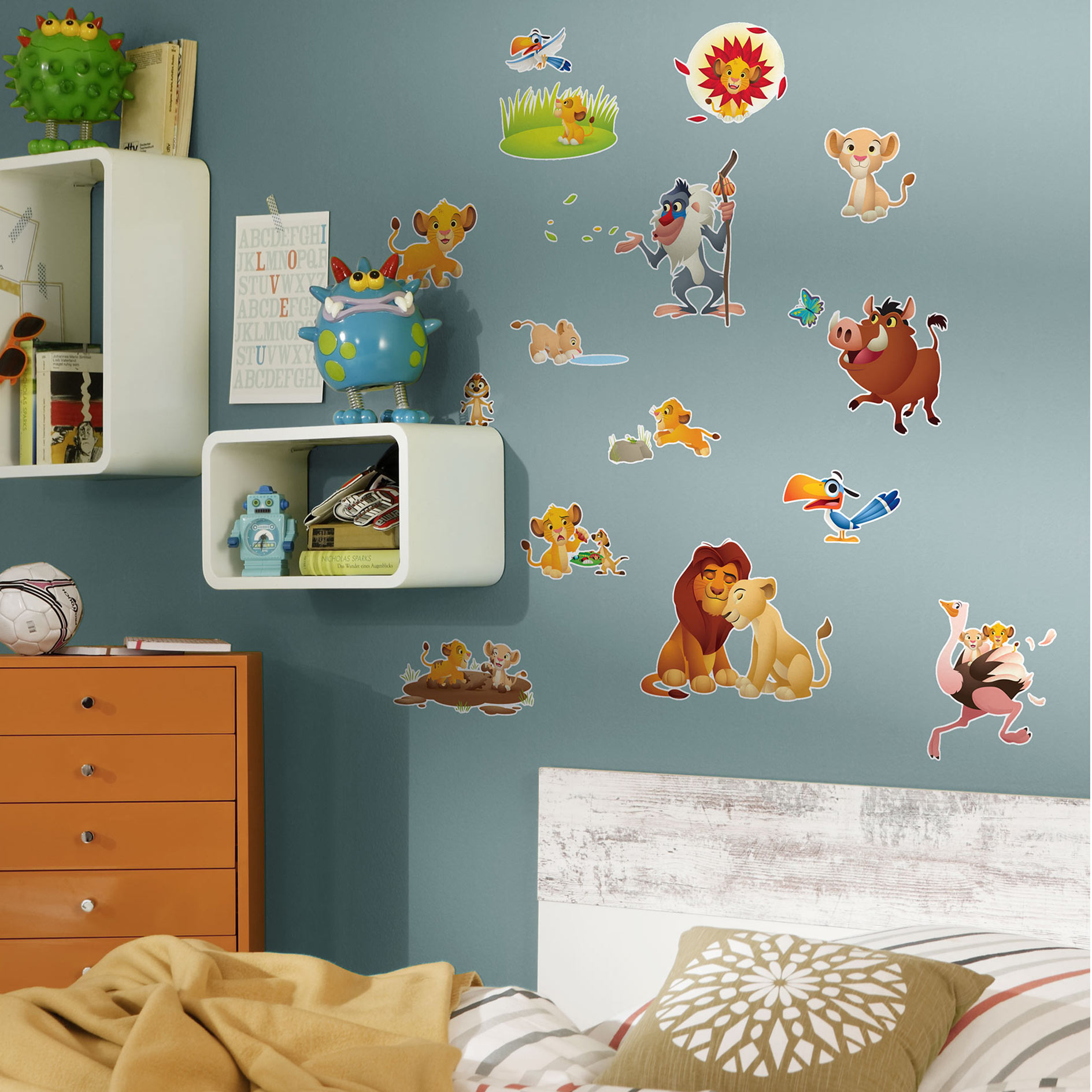 Wandtattoo LION KING WILDLIFE - bunt - 50x70 cm
