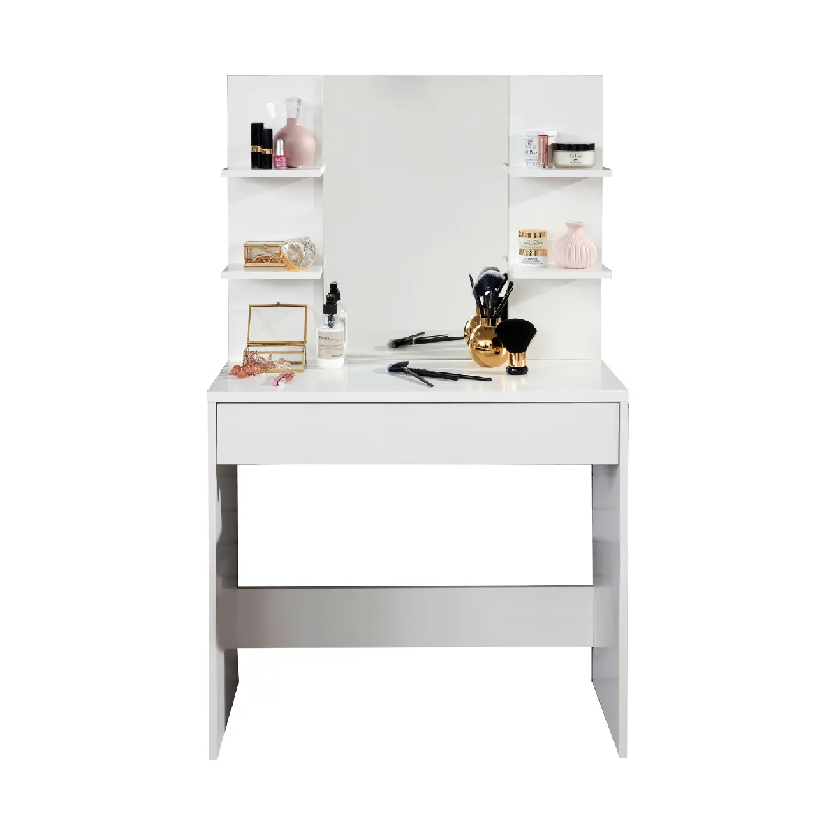 pegane Coiffeuse Design - Blanc Mat