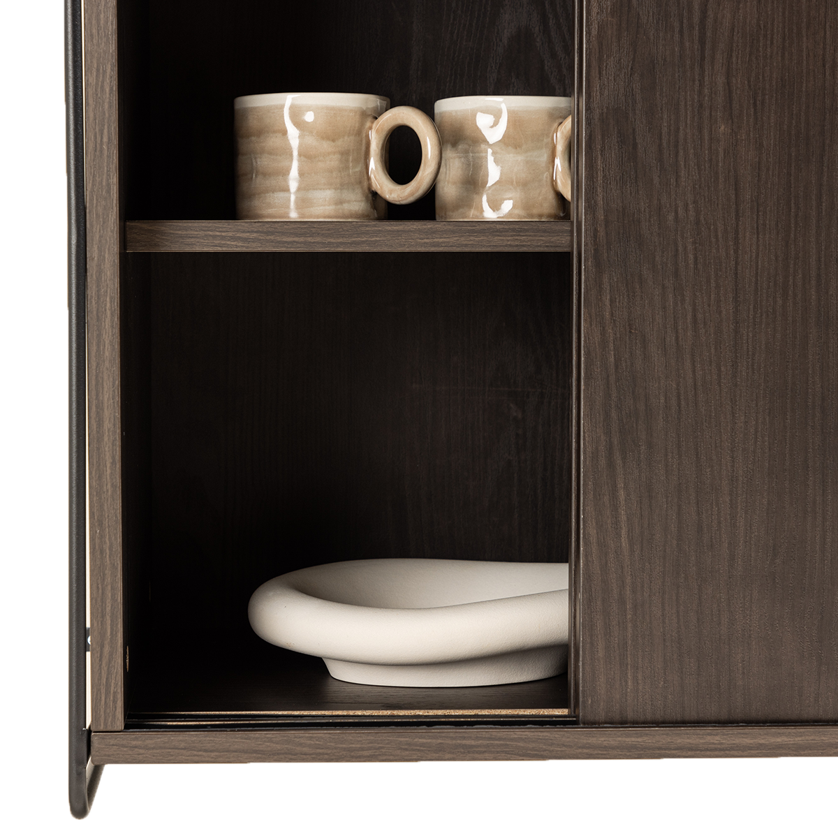Hangende houten wandkast Marcus Walnoot