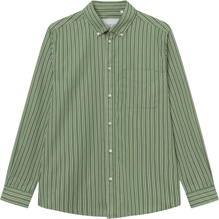 Les Deux Kent Poplin Shirt Light ivory/vintage green