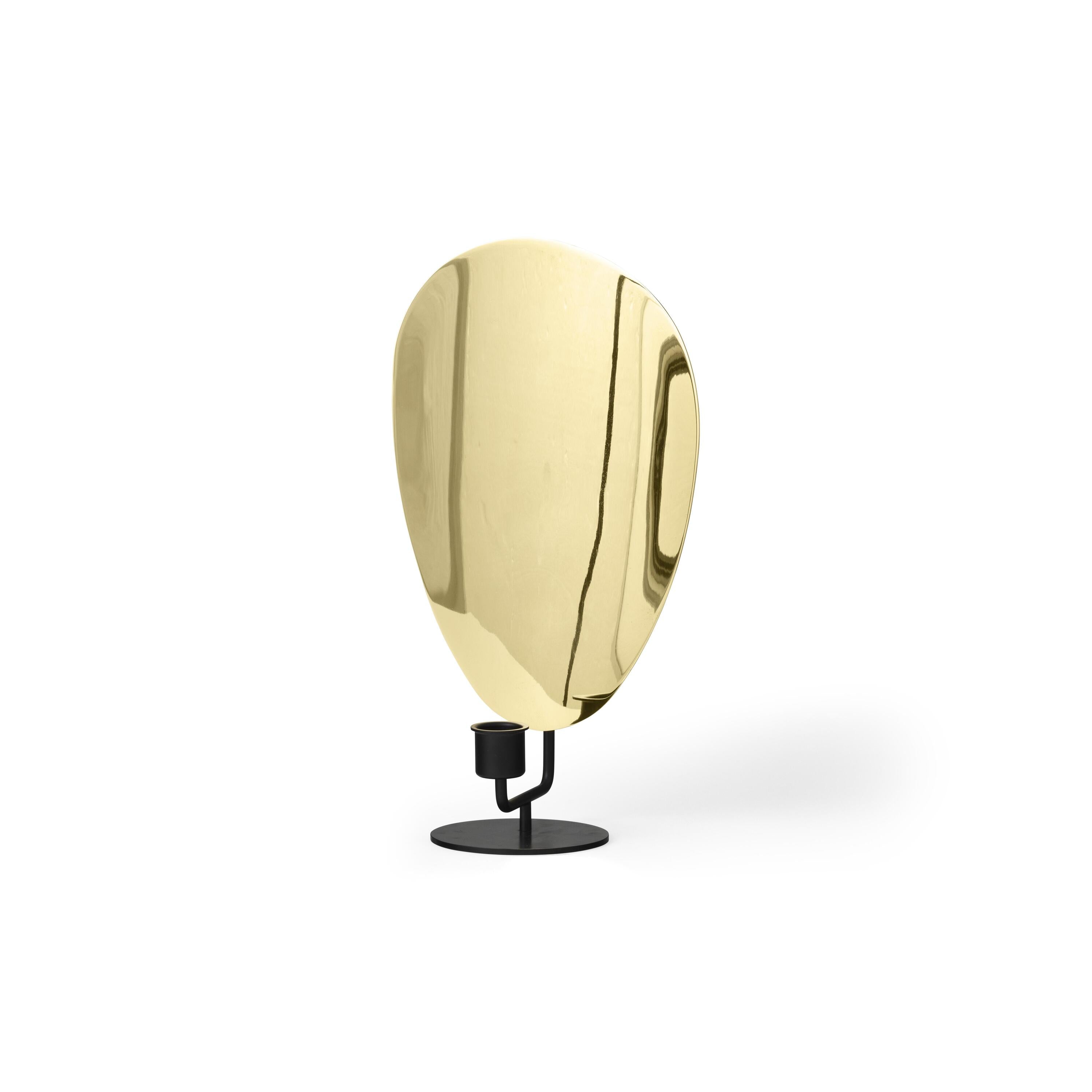 Audo Copenhagen Flambeau kandelaar medium Black|Polished Brass