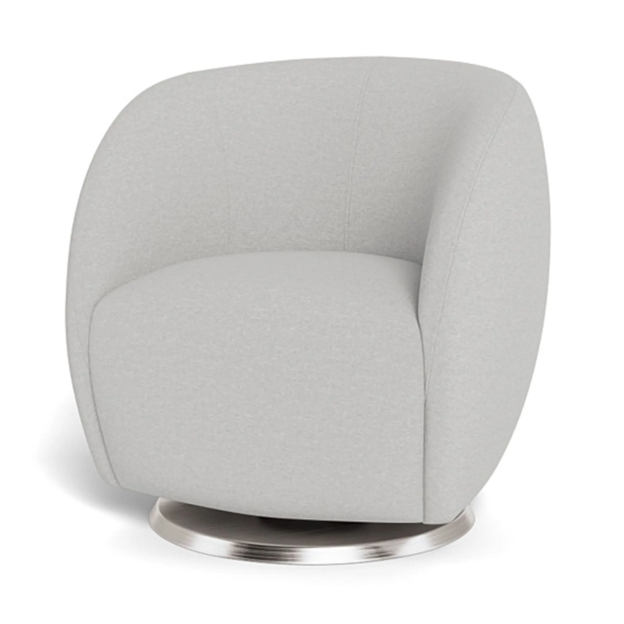 Monte Fauteuil Berçant et Pivotant Gem - Fog grey  Argent