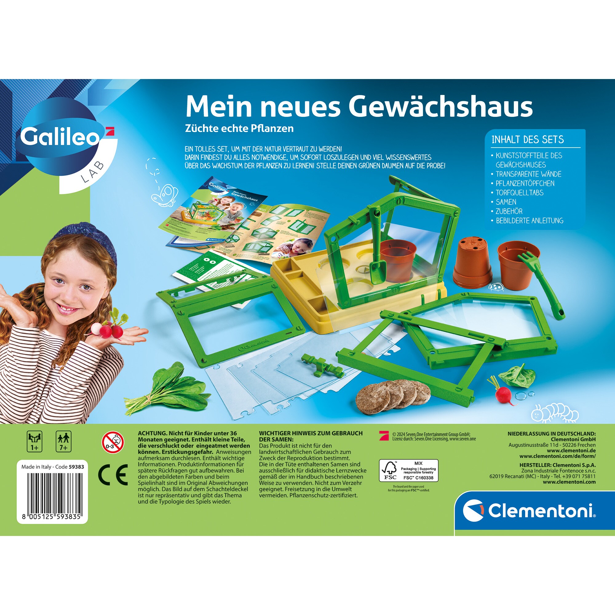 Clementoni Experimentierkasten Mein neues Gewächshaus