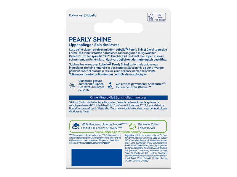 LABELLO Lippenpflege Pearly Shine 4.8 g Lippenpomade für einen schimmernden Perlglanz auf den Lippen