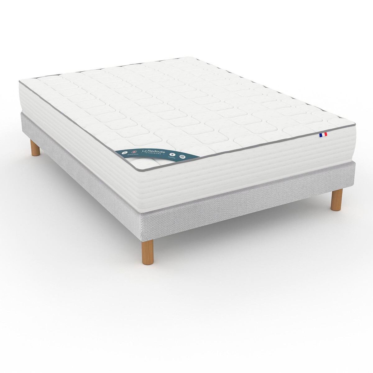 LA REDOUTE INTERIEURS<br>Conjunto de colchão firme com 406 molas + base de ripas