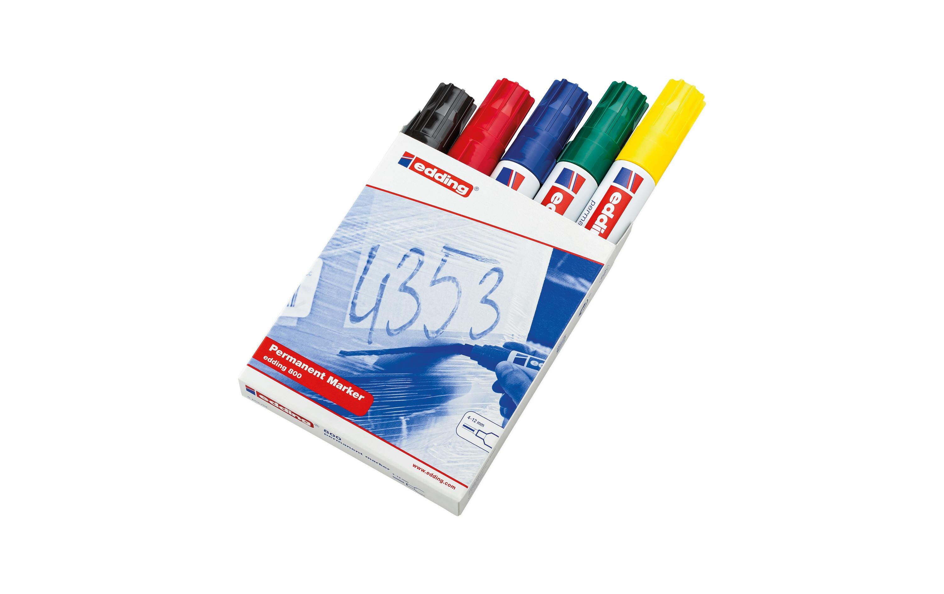Permanent-Marker 800 5 Stück, MehrfarbigPermanentmarker in 5er-Faltschachtel