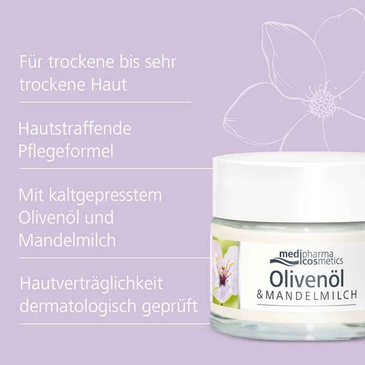 Oliven-Mandelmilch straffende Tagespflege, 50 ml