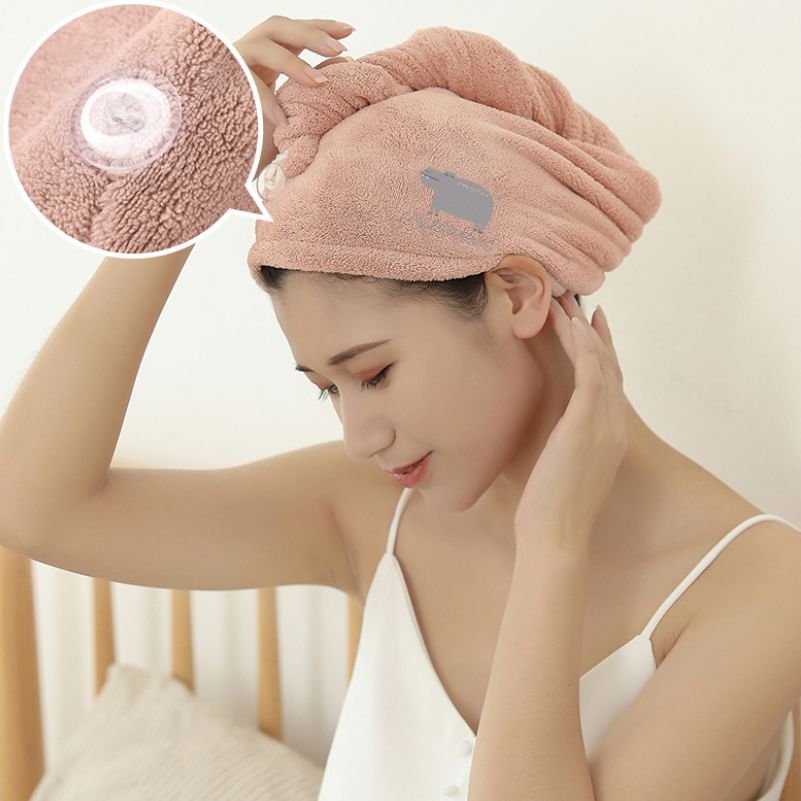 Home Simply - Animal Coral Fleece Snel Droog Haarhanddoek (Verschillende Dessins)