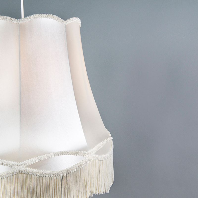 Set van 4 retro hanglampen crème 45 cm - Granny