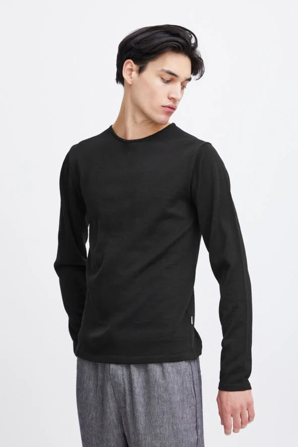 Casual Friday CFKENT Merino Crew Neck Knit Black