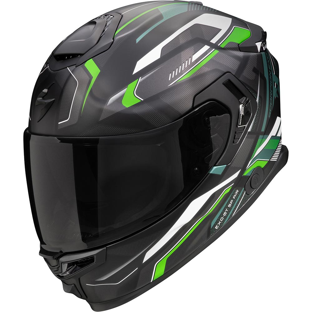 Scorpion - Casque Exo-GT SP Air Augusta Noir / Gris / Vert