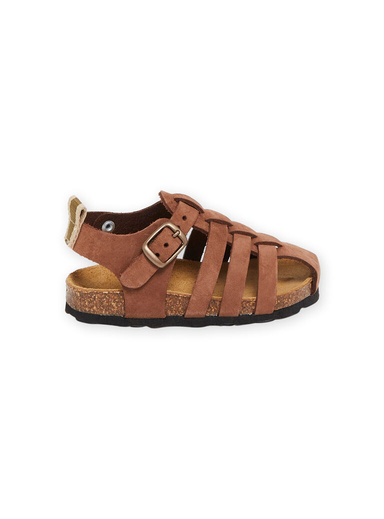 Sandales marron en cuir