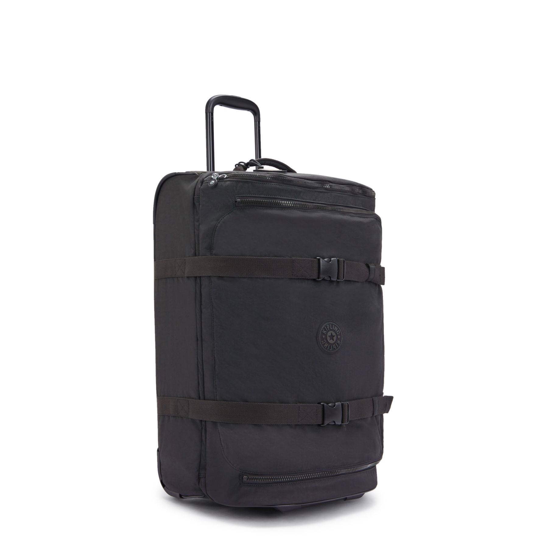 AVIANA M Valise à roulettes de taille moyenne avec sangles ajustables - Black Noir