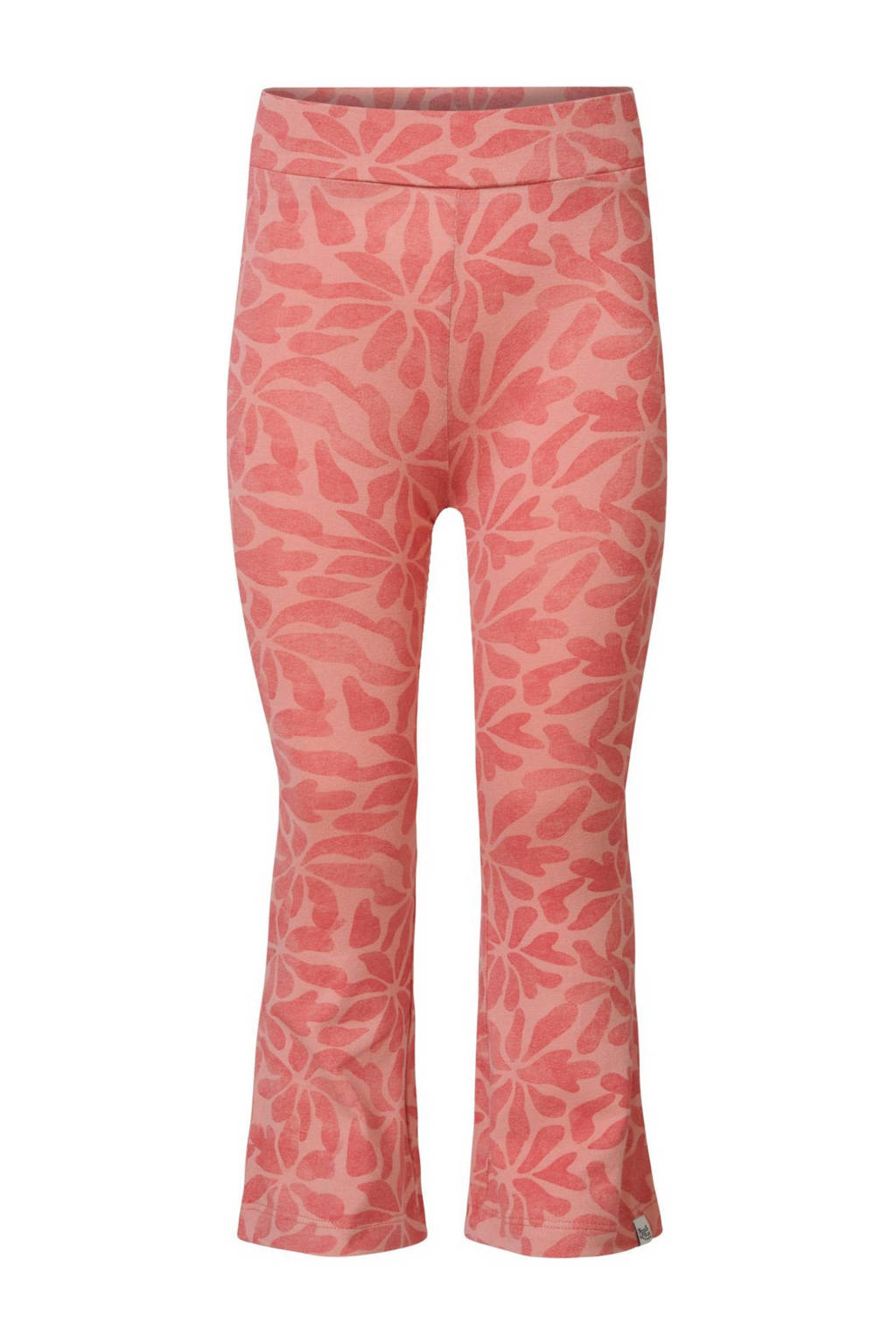 Noppies flared legging met all over print roze