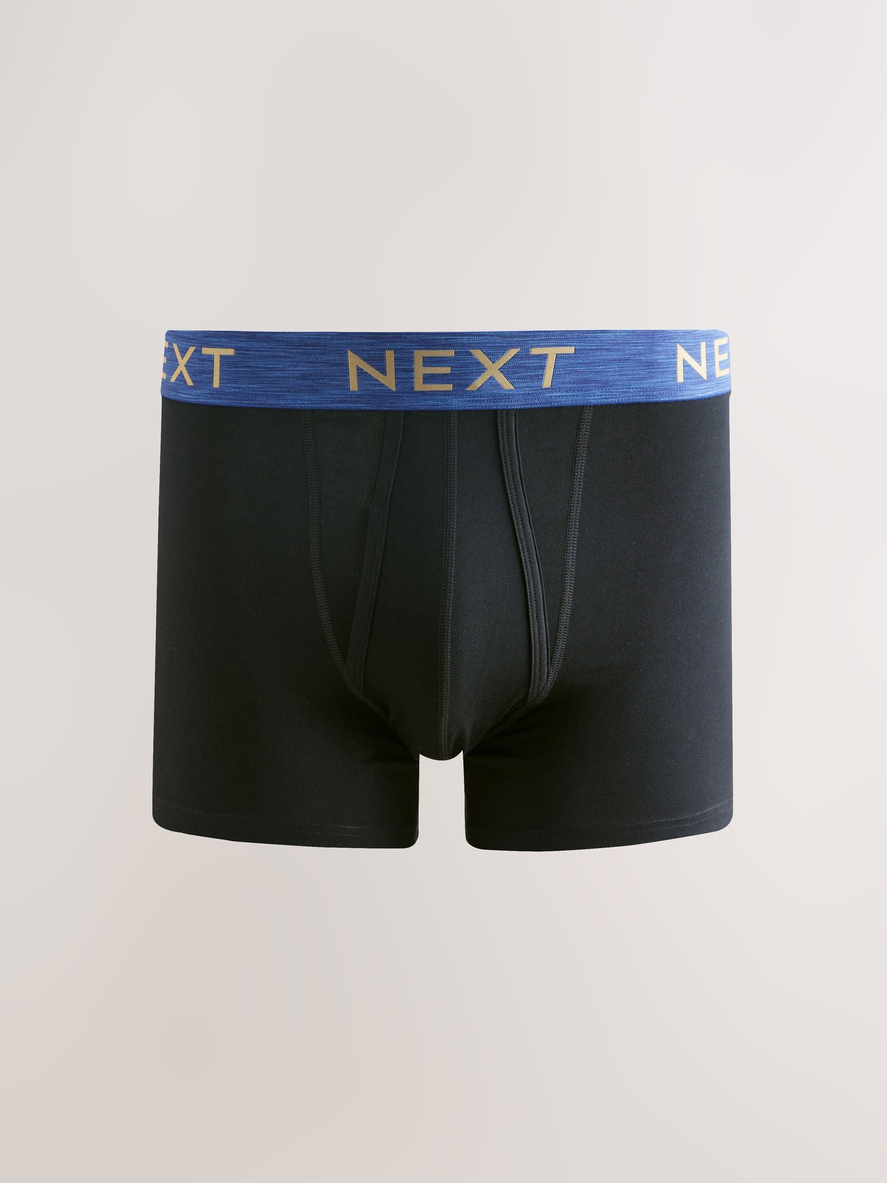 Zwart met luxe gemêleerde tailleband - Standaard - 10 Boxershorts zonder plooi
