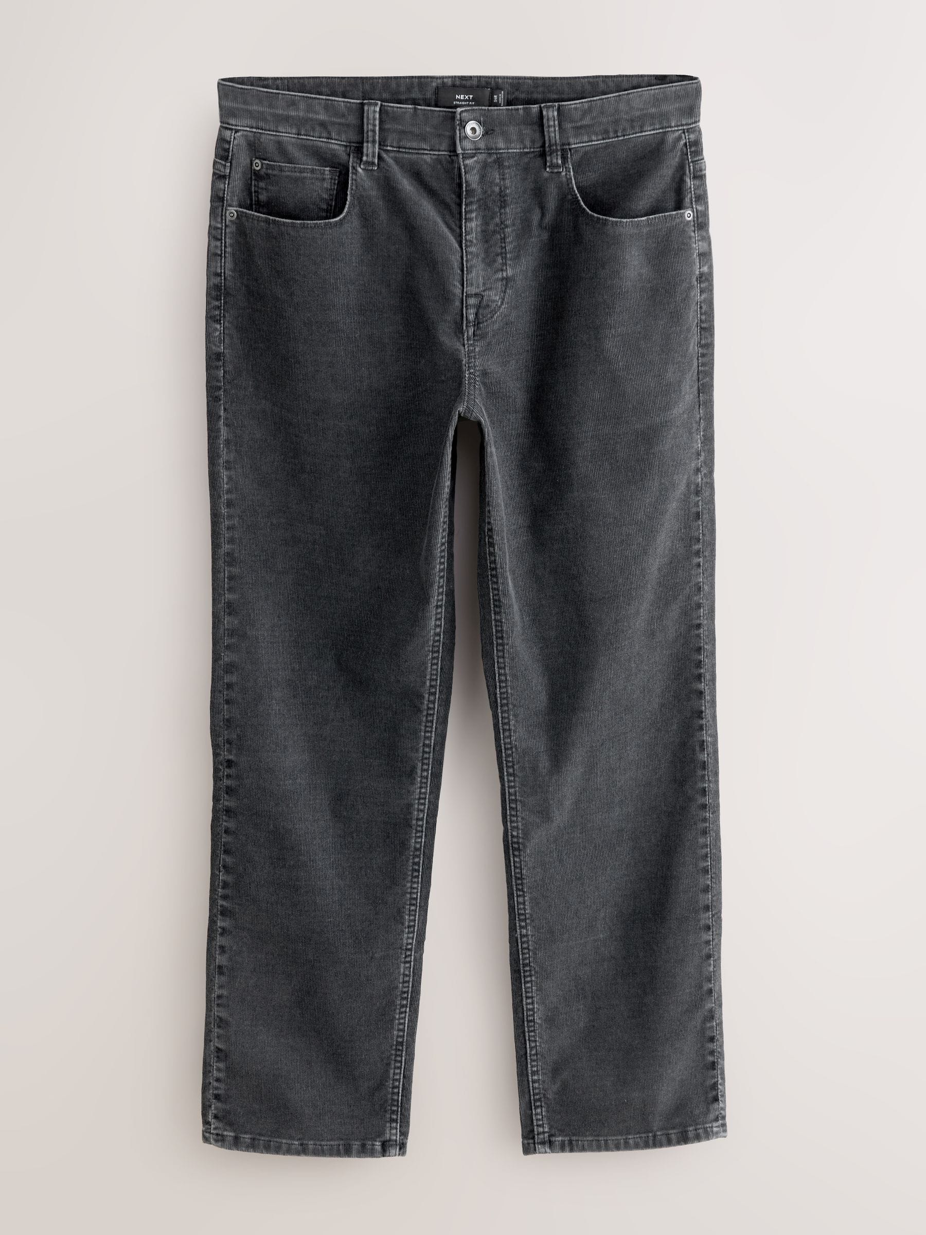 Zwarte wassing - Corduroy 5 Pocket Stretch Trousers