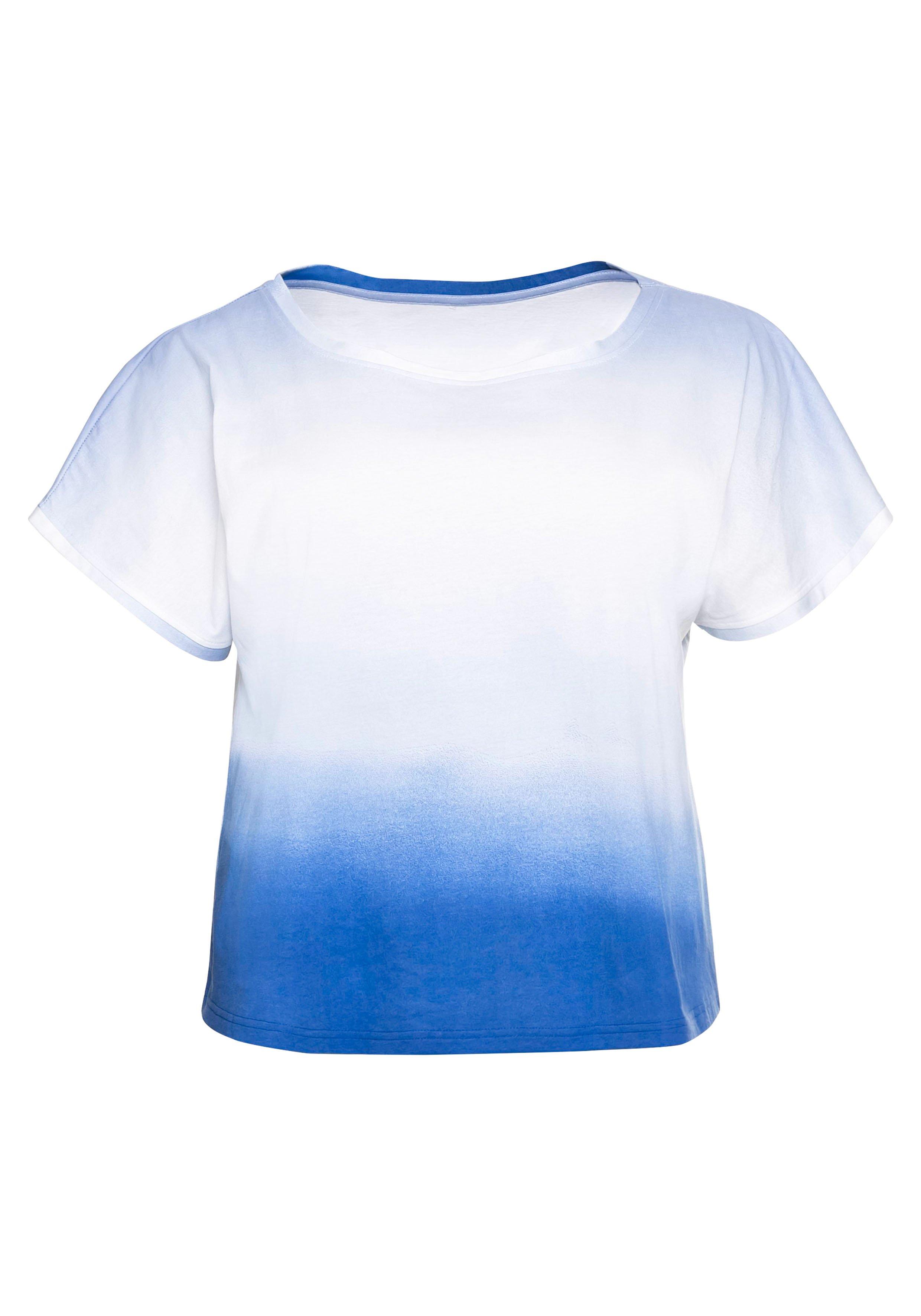 Set aus T-Shirt und Top, in gebatikter Optik