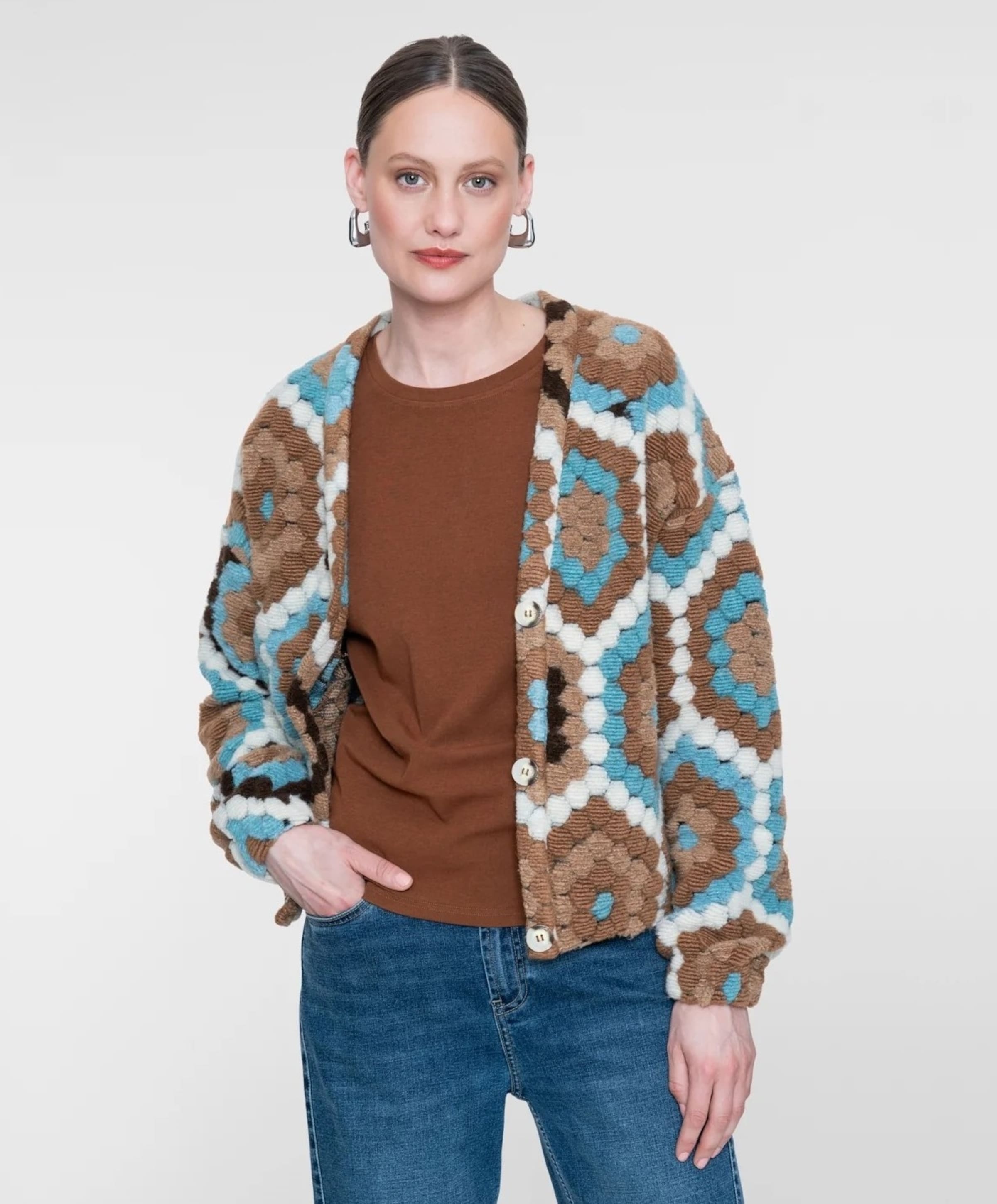 Geisha Dames vest multicolor