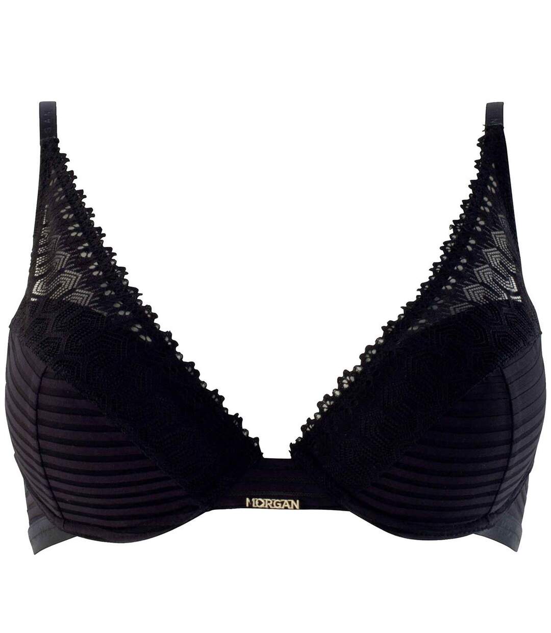 Soutien-gorge ampliforme coque moulée noir Célia