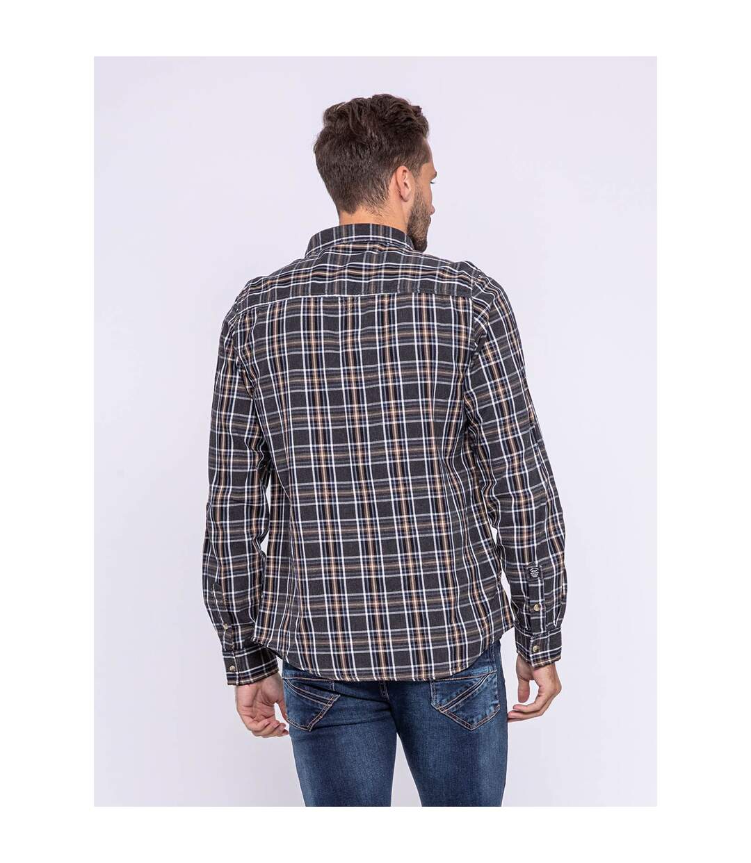 Chemise manches longues carreaux pur coton TILOUP