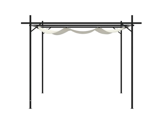 VIDAXL - Pergola avec toit rétractable crème 395x292x230 cm