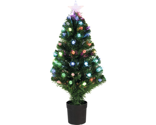 Kunstkerstboom, Prestwick dennenboom met verlichting, 90 cm hoog, groen, inclusief LED's