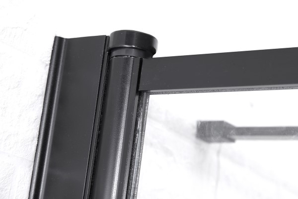 Saniclear Nero 90x90 douchecabine 8mm anti-kalk mat zwart 90cm