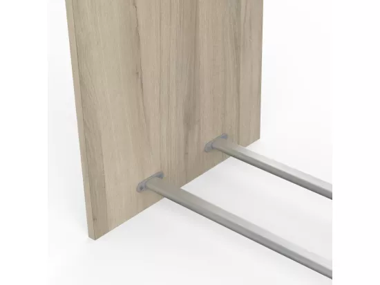 Aménagement dressing modulable Blanc/Chêne - SWAMA - L 199 x l 44 x H 218 cm