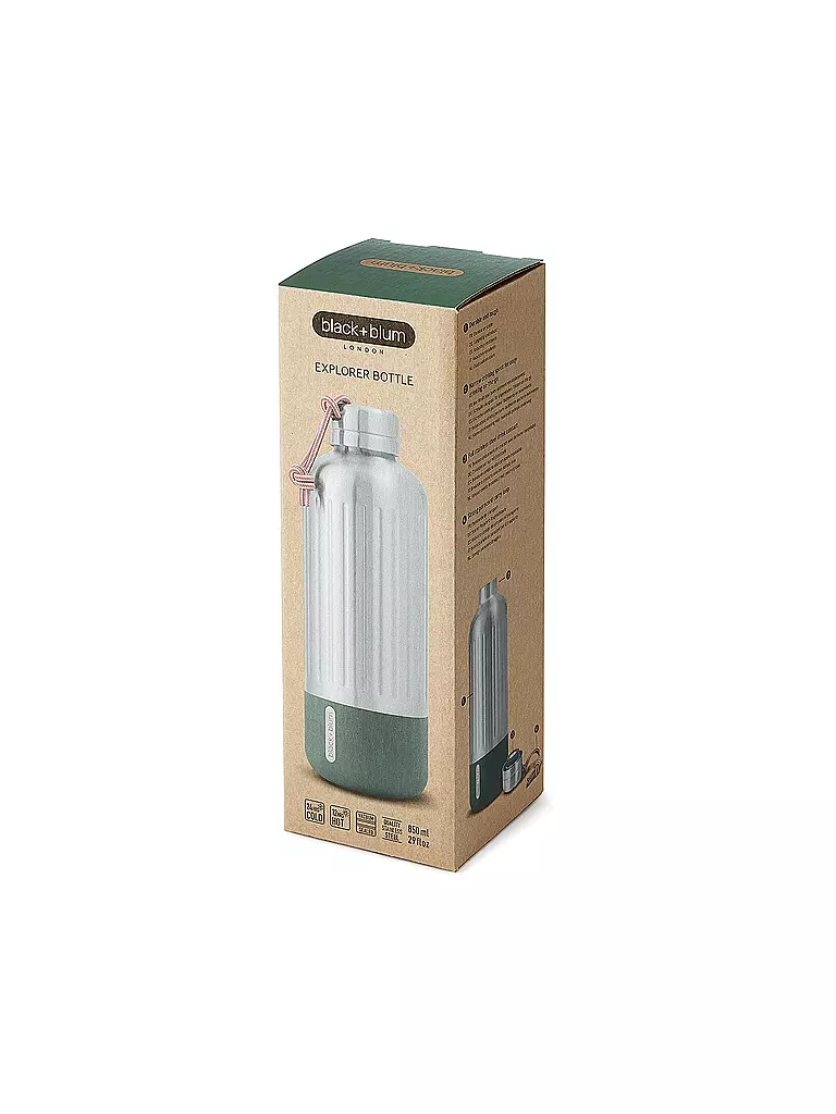 BLACK+BLUM Isolierflasche EXPLORER 0,85l Olive/Edelstahl olive