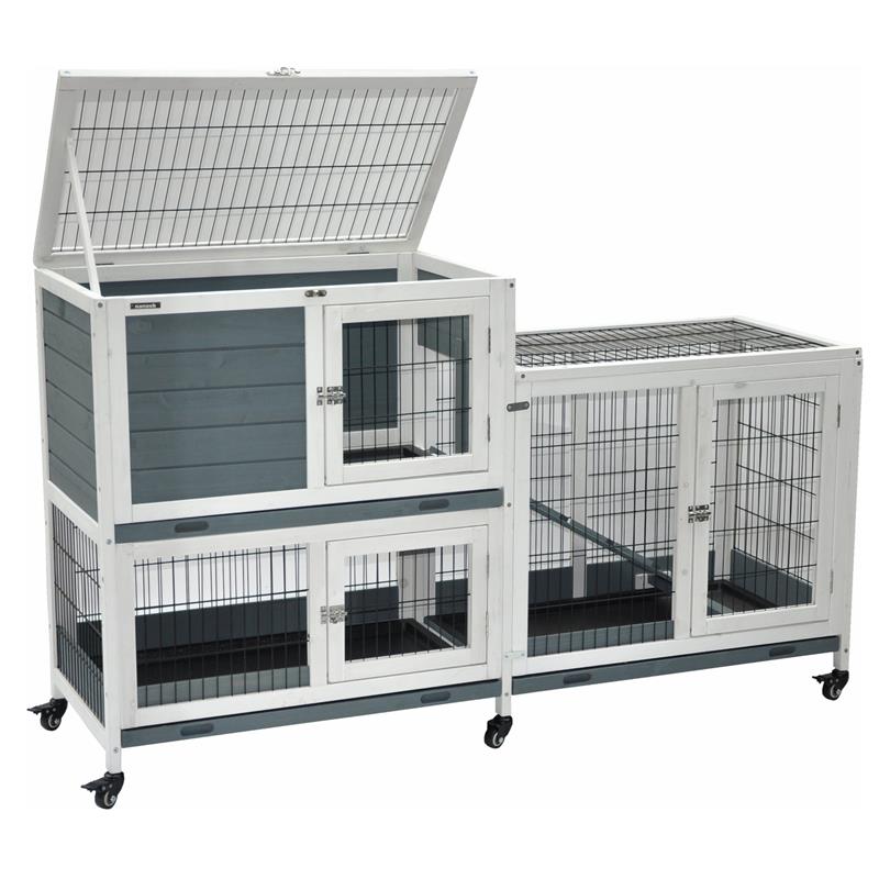 Nanook Indoor Kleintierstall Leo 146 x 89 cm grau