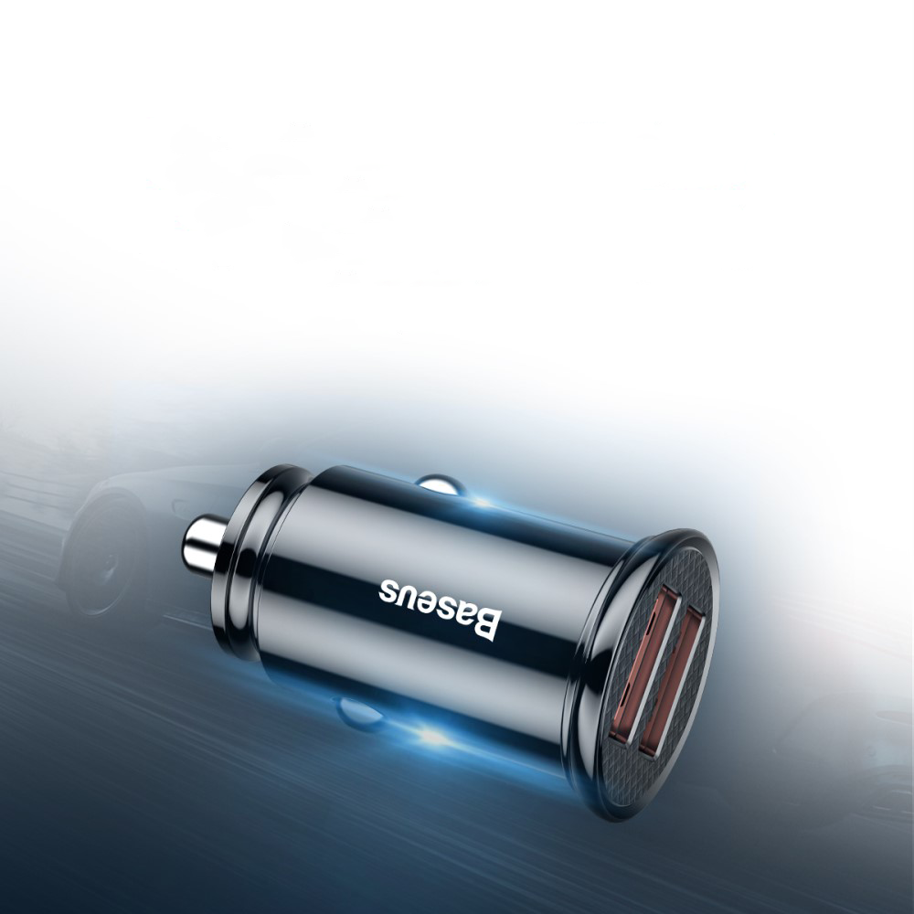 (5A) 2x USB A Auto KFZ Ladegerät Netzteil Quick Charge 3.0   LED Beleuchtung - Schwarz
