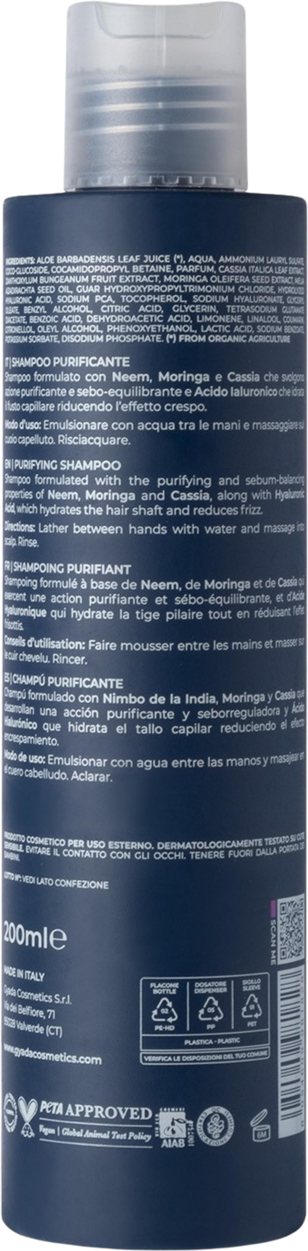 GYADA Cosmetics  Hyalurvedic Klärendes Shampoo, 200 ml