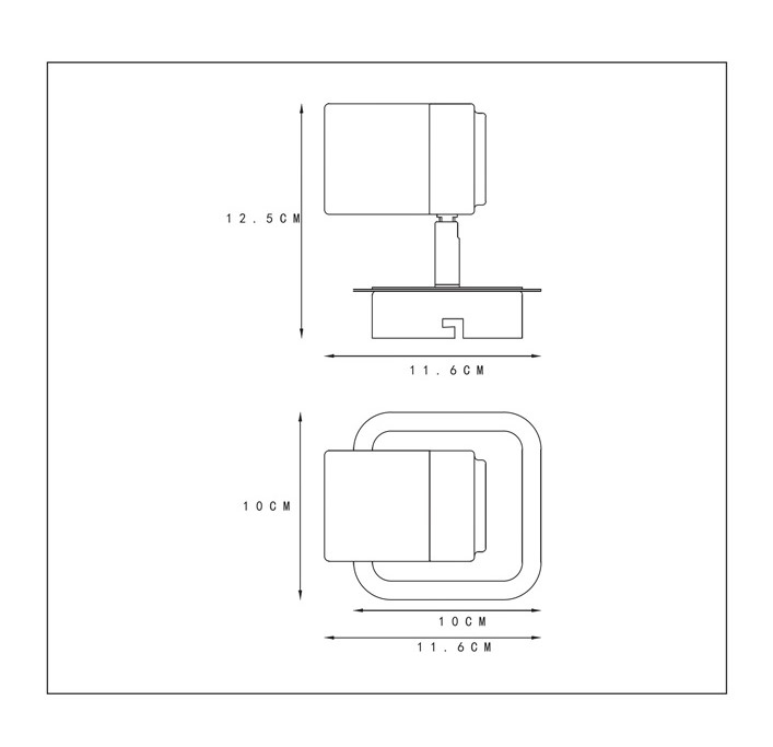 Lucide Lennert plafondlamp 1 spot 5W zwart